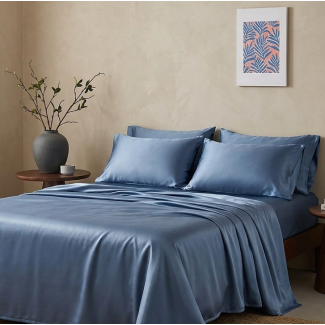 Tencel Fitted Sheet LightSteelBlue Queen 160x200 cm