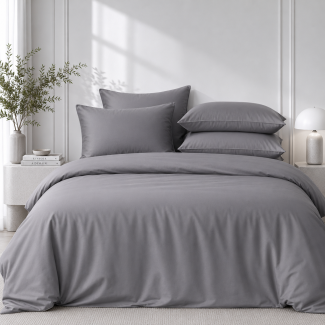 Cotton Sateen Pillow Cover LightGray 50x70 cm